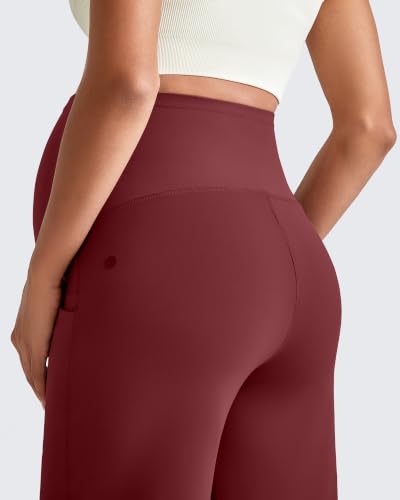 G4Free EverGoing Maternity Dress Pants Pregnancy Slacks - color: Wine, size: X-Large