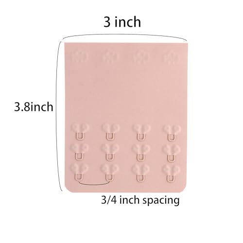 SAMGU Women's Bra Extenders 2 Hook/3 Hook/4 Hook/5 Hook/6 Hook Soft Stretchy - color: 3pcs, 4 Hook 3/4 Inch Spacing
