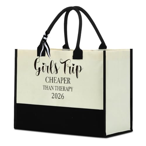Fokongna Girls Trip Beach Bag Mimi Gigi Granny Nana Mama Abuela Nanny Housewarming Gifts Women Reusable Canvas Tote Bag - color: Girls Trip 4