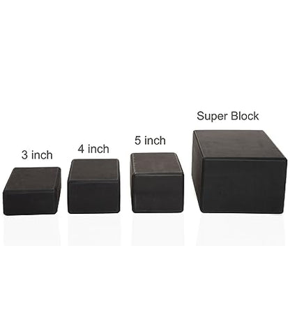Everyday Yoga Premium Foam Block, 3in/4in/5in Thick, Multi Colors, 1 Block - color: Black, size: 6.75 Inch Thick