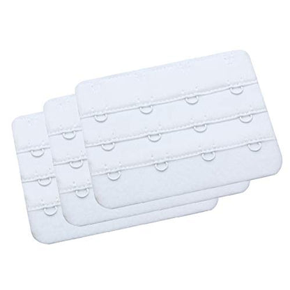 Wingslove Womens Bra Extender Bra Band Breathing room 3pcs-Pack Multi-size - color: White, 4 Hook 3/4 Inch