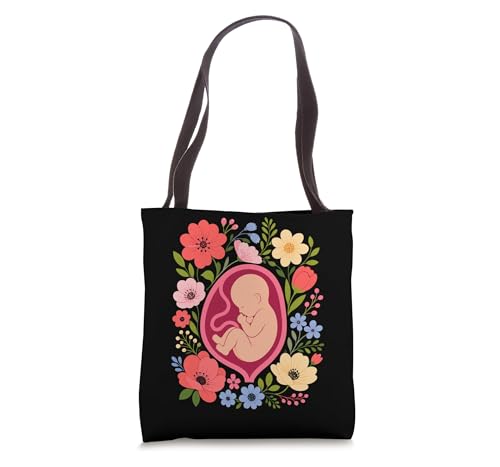 Midwife Baby Labor Delivery Flowers Birth Tote Bag
