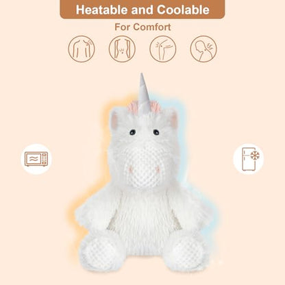 SuzziPals Warmbale Unicorn Stuffed Animal Heating Pad for Period Cramps - style: Unicorn