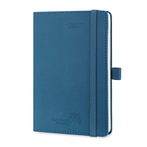 POPRUN Pocket Calendar 2027 for Purse, Weekly & Monthly Planner Pocket Size - color: Night Sky Blue, size: Pocket-4" x 6.25", style: Calendar Year 2027