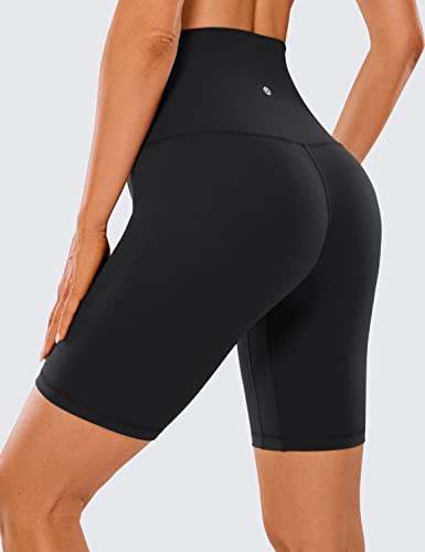 CRZ YOGA Super High Waist Biker Shorts 8" - color: Black, size: Medium