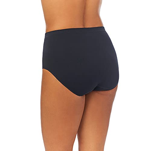 ELLEN TRACY Full Coverage Panties Seamless Underwear Briefs for Women 4pack - color: Black, size: Large