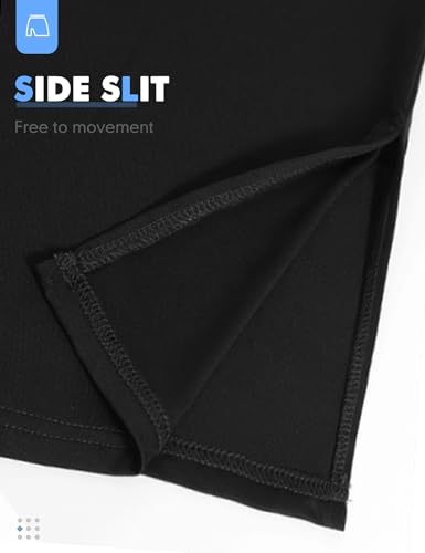 MANCYFIT Full Slip for Women Under Dress, Wide Strap Non-Cling - color: Black, size: Large