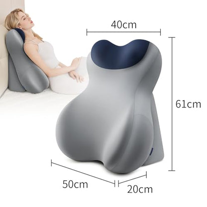 Reading Pillow for Adults, Bed Backrest Cushion, Back Support Pillow for Sitting Up, Removable Washable Cover, Wedge Pillow for Bed, Sofa, Couch, Floor Use
