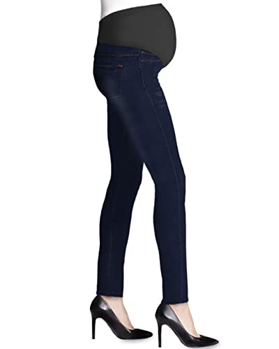Hybrid & Company Women's Comfy Maternity Jeans - color: Pm5826a-darkwash, size: Medium