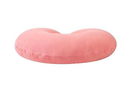 Onacosht Muslin Nursing Pillow Cover, 100% Cotton, Soft & Breathable, Pink - color: Pink