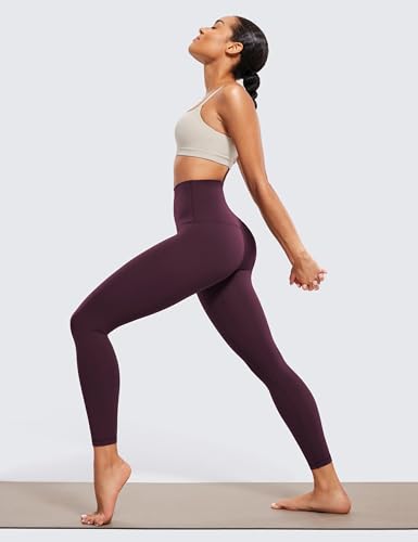 CRZ YOGA Super High Waist Leggings 25" - color: Deep Purple, size: Medium