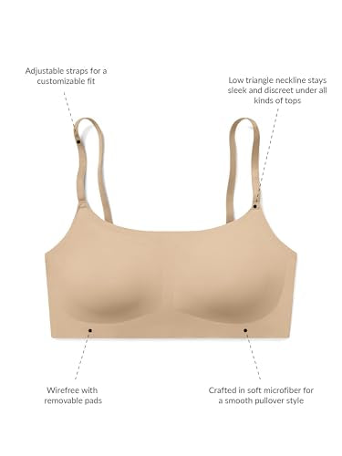 True Everybody by True & Co Women's Adjustable Strap Scoop Neck Bra - color: Bare, size: X-Small