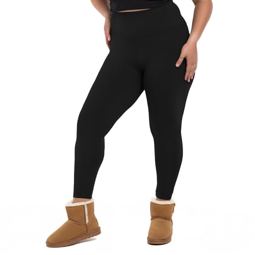 SINOPHANT Plus Size Fleece Lined Leggings for Women-High Waisted - size: 3X-Large