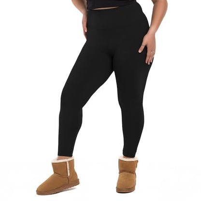 SINOPHANT Plus Size Fleece Lined Leggings for Women-High Waisted - size: 3X-Large