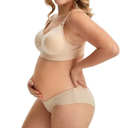 HBselect Maternity Underwear Cotton Healthy Comfort Maternity Panties - color: 6pack-multicoloured-c, size: Medium