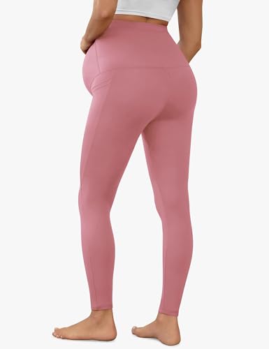 VALANDY Creamlush 2/4 Pack Maternity Leggings with Pockets Over the Belly - color: 4pack - Black/Dark Grey/Light Grey/Dusty Pink, size: Small