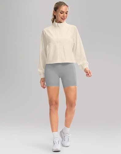 Soothfeel Women's Athletic Lightweight Jacket UPF 50+ Sun Protection Shirts - color: Bone, size: X-Large