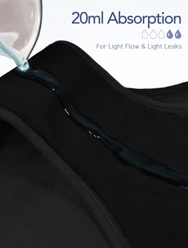 TIICHOO Period Underwear for Women 5 Pack - color: 3 Black/2 Black With Green Lining, size: Small