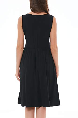 Smallshow Women's Sleeveless Nursing Dresses - color: Black, size: Large