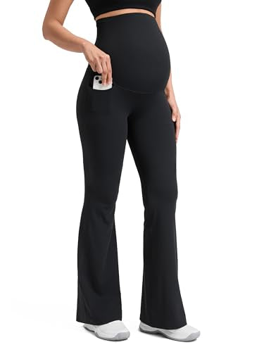 CRZ YOGA Maternity Flare Leggings Pocket 29'' - color: Black, size: Small
