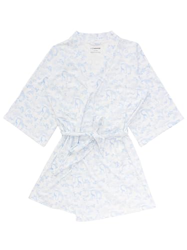 Women's Mommy & Me Modal Blend Maternity Robe - Maternity Robe - color: Periwinkle Blue Safari Toile