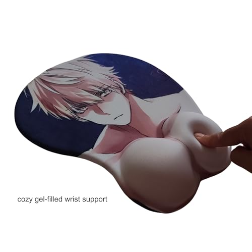 Funny Anime Breast Mouse Pad with Wrist Rest for Adults, ML002 - color: ML002