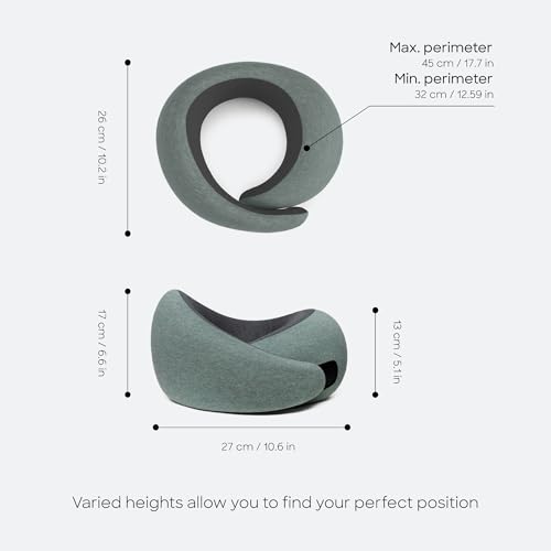 Ostrichpillow GO Travel Pillow, 360° Memory Foam Support, Soft & Washable - color: Green Moss