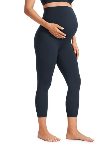 CRZ YOGA Maternity Capris Leggings 23" - color: True Navy, size: Small