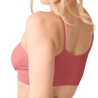 Coobie Seamless Scoopneck Bra - color: Dusty Pink, size: One Size