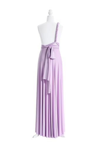 72styles Maxi Infinity Dress for Bridesmaids, Convertible Multi-Way Wrap - color: Lavender, size: One Size Plus