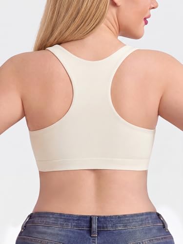 Nursing Bra for Breastfeeding Wireless V Neck Sleep Bra - color: White, size: Large