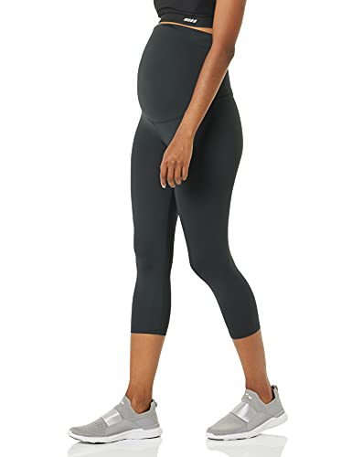 Amazon Essentials Women's Active Sculpt Over The Belly High Waist Stretchy Pregnancy Workout Crop Maternity Leggings - size: Medium