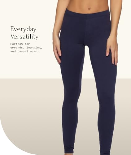 Felina Cotton Modal Leggings, Extra Lightweight Legging for Women - color: Medium Heather Grey, size: Medium