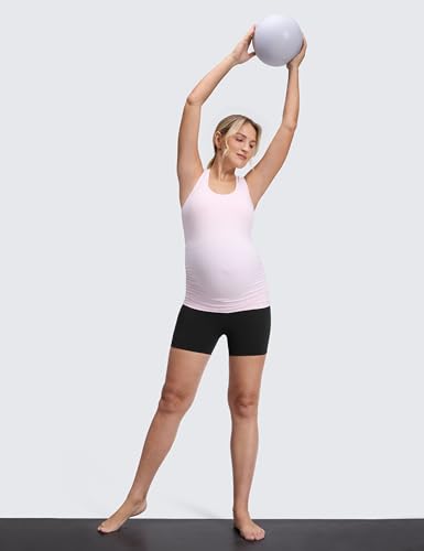 CRZ YOGA Maternity Biker Shorts 4" - color: Black, size: Large