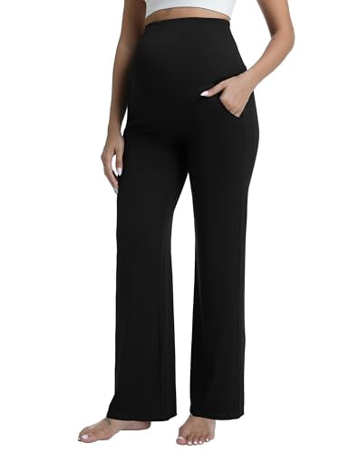 Womens Maternity Pajamas 2 Piece Set Sleepwear - color: Black, size: Small