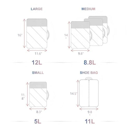 NISHEL 6 Set Packing Cubes for Travel