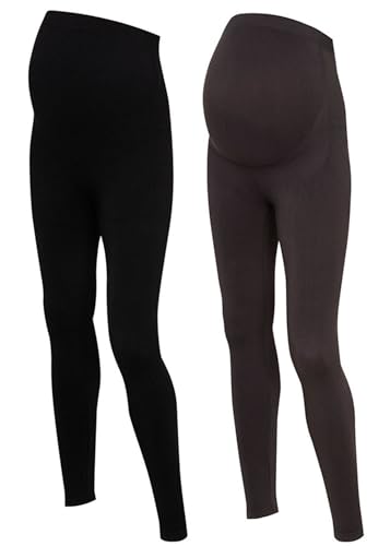 Maternity Leggings - color: 2-pack / Black,brown, size: Large
