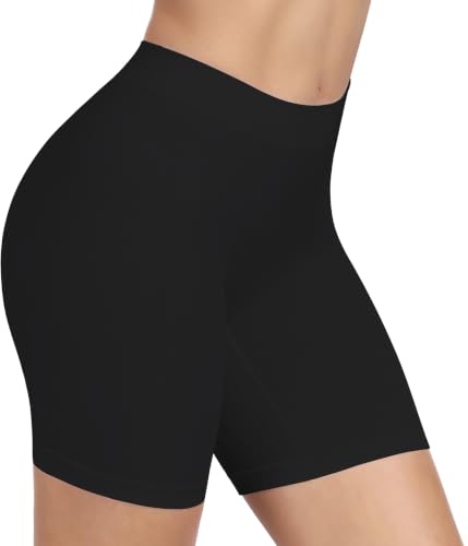 BESTENA Slip Shorts for Under Dresses Women Smooth Anti Chafing Shorts - color: 1pack Black#01, size: Large