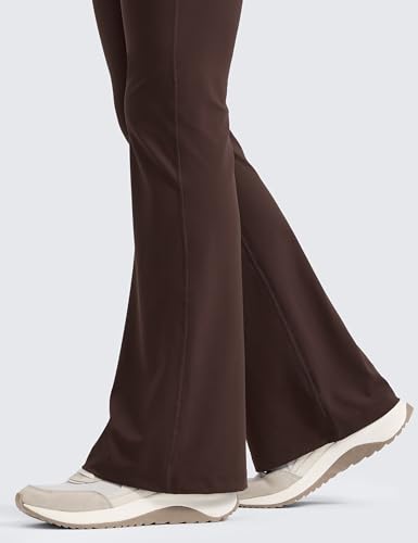 CRZ YOGA Maternity Flare Leggings 31" - color: Hot Fudge Brown, size: Medium