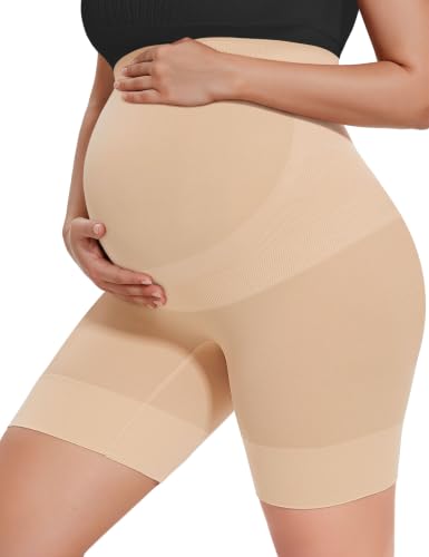 KIM S "Baby Shower Essential Maternity Shapewear, Belly Support Underwear - color: A. Nude, size: 3X-Large