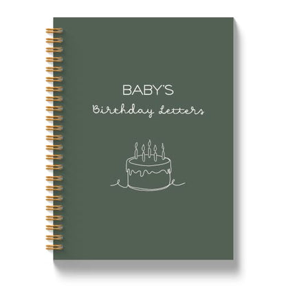 Baby Birthday Gifts Spiral Notebook 5.5x8.3in - color: Birthday Letters