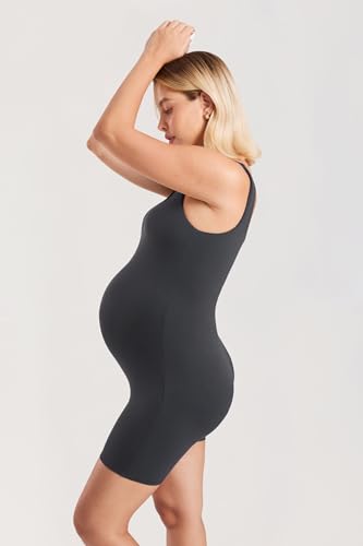 MOMANDA Maternity Jumpsuit Shorts - color: Mysterious Grey, size: X-Large