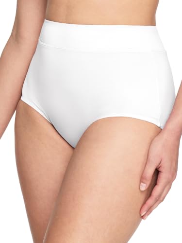 Warner's Women's No Pinching No Problems Hi Cut Brief Panty - color: White, size: 7