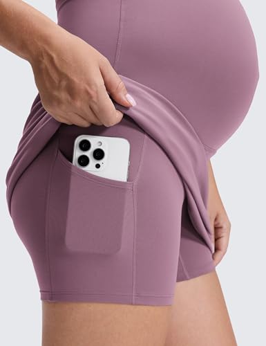 CRZ YOGA Maternity A Line Golf Skirts - color: Light Lavender, size: X-Small