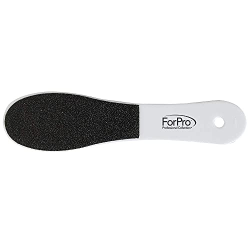 ForPro Professional Collection One ‘N Done Pedi File, Disposable Pedicure File for Feet & Heels, Double-Sided, Black 60/White 180 Grit, 9.5” L, 12-Count
