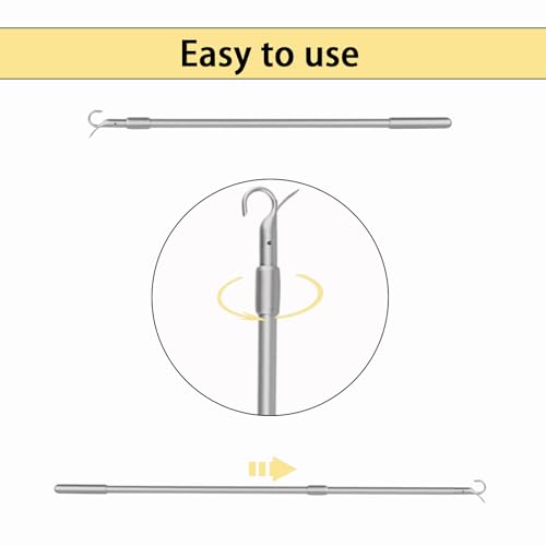 Draw Rod for Cordless Roller Shade Blinds 13"-24" Length Adjustable Drapery Pull Rod for Window Shades Zebra Easy-Grip Design Up and Down Easy to Pull - size: 13"-24", 2 sets