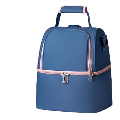 NCVI Breast Pump Backpack, Double Layer Removable, for Spectra/Medela - color: Blue