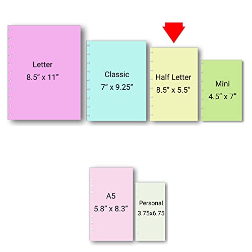 Bill Pay Checklist for Half Letter Size Discbound Planners, Fits with Circa Junior, Arc by Staples, TUL Junior, HALF Letter Size (5.5'' x 8.5’'), (Planner sold separately), Budget Planner