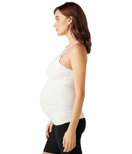 Beyond Yoga Women's Spacedye Keep Your Cool Maternity Slim Racerback Tank - color: White Light, size: X-Small