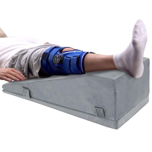 ROYALAY Leg Elevation Pillows for After Surgery, Adjustable Height Knee Surgery Recovery Equipment, Knee Replacement Recovery Aids for Hip Ankle Pain Relief Patent Pending - color: Grey, size: single leg